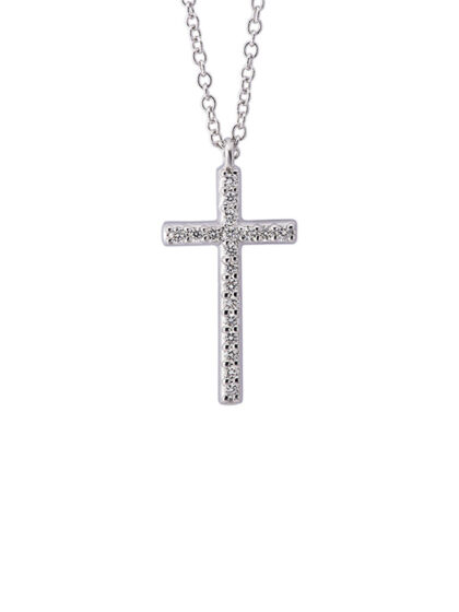 Collana con croce e diamanti
